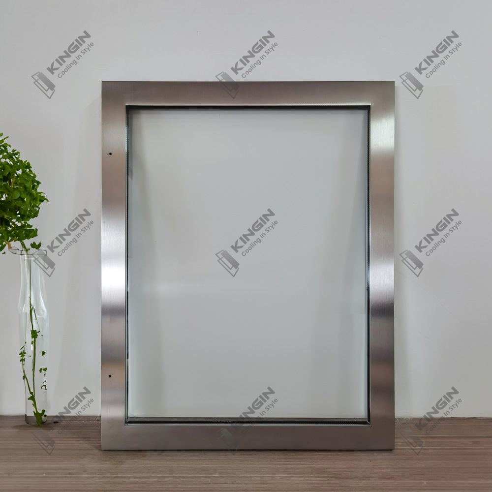 Stylish Stainless Steel Bar Fridge Glass Door for Commercial Use